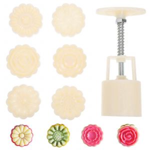 1 Ensemble De Moule À Gâteau De Lune Moule À Biscuits Moule À Gâteau De Lune En Forme De Fleur Moule À Gâteau De Lune Bricolage Presse Moule De Cuisson Édition - Neuf
