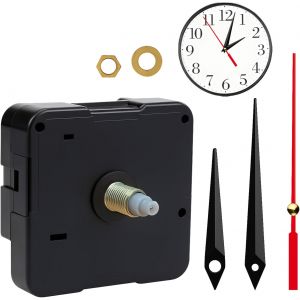 MEVRONISSHOP-M&eacute;canisme Horloge, Mouvement Horloge Quartz Silencieux, pour Murale avec Aiguilles Courtes Aluminium, Kit R&eacute;paration Remplacement DIY Horloges, Longueur Axe 16 mm Filetage 8 mm pour Pann - Neuf