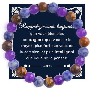 Eryi-Cadeau Femme Pour Maman Mamie, Bracelet Pierres Naturelles Femme Idee Original Fête Des Mères Anniversaire Cadeau De Thanksgiving Noël Fete Des Grand Mere - Neuf
