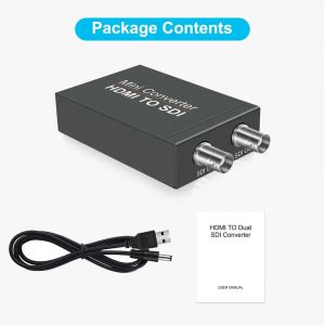 Convertisseur Hdmi Vers Sdi 1080P,Adaptateur 3G-Sdi/Hd-Sdi Avec Transmission De Signal Rapide Pour Diverses Écrans Et Caméras.Dc Cable. - Neuf