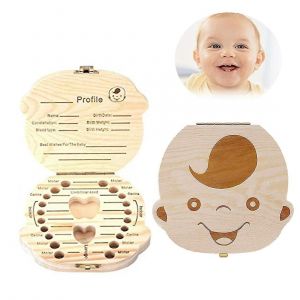 Bo&icirc;te &Agrave; Dents De B&eacute;b&eacute;, Bo&icirc;te &Agrave; Dents En Bois Pour Enfants, Bo&icirc;tes De Sauvegarde Pour B&eacute;b&eacute;, Souvenir Pour Enfants, Bo&icirc;te &Agrave; Dents De B&eacute;b&eacute; De Personnalit&eacute; Mignonne Pour Gar&ccedil;on - Neuf