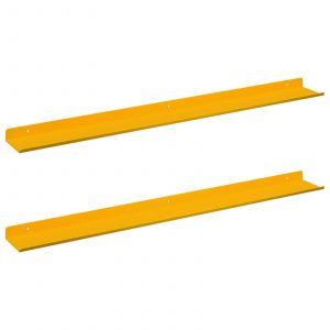 vidaXL &Eacute;tag&egrave;re Murale 2 pcs Jaune moutarde 80 x 9 x 2,5 cm - Neuf
