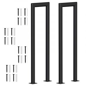 85cm Rampe Main courante d'escalier ovale en forme de Ufer hauteur main courante pour escalier, parapet Noir - Neuf