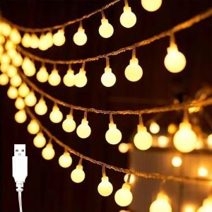 Kalanka-Guirlande Lumineuse Usb - 3 M - 20 Led - Pour L'int&eacute;rieur Et L'ext&eacute;rieur - Blanc Chaud - Fonctionnement Usb - Pour Chambre D'enfant, Jardin, Mariage, No&euml;l - Neuf