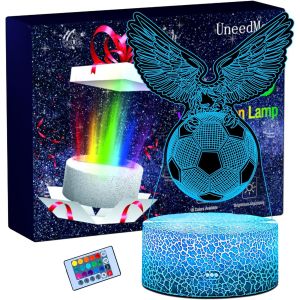 Eryi-La Veilleuse 3d 7 Couleurs Avec Interrupteur Tactile Et Télécommande Est Idéale Comme Cadeau, Cadeau D'anniversaire Et Lumière De Décoration De Vacances - Neuf
