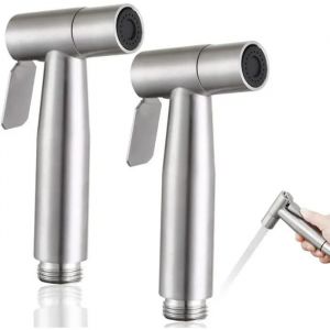 Lot de 2 Pulvrisateurs de Bidet en Acier Inoxydable Douchette WC pour Hygine Personnelle et Toilette couleurs multiples LARGEIGHT - Neuf
