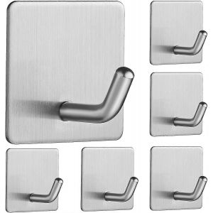 Crochets Crochets porte-serviettes autocollants sans perçage Crochets muraux en acier inoxydable - Neuf