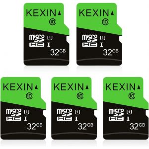 Carte Micro Sd 32Go Lot De 5 Cartes Mémoire Micro Sdhc 32 Go Uhs-I U1 C10 5 Pièces Microsd Carte Tf Pour Drône, Dash Cam, Appareil Photo De Sport, Caméra De Surveillance - Neuf