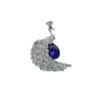 Color&eacute; Paon Femelle Broche Avec Strass Fleur Design &Eacute;l&eacute;gant, Sur Le Th&egrave;me Des Animaux Bijoux Accessoires Pour Femmes - Neuf