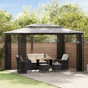 Prolenta Premium - Tonnelle Avec Moustiquaire 300x400x265 Cm Anthracite - Neuf