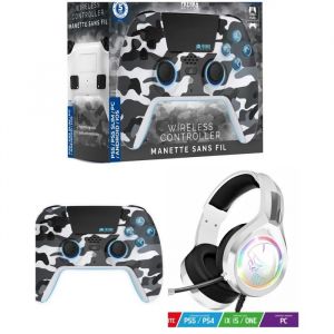 Casque gamer - SPIRIT OF GAMER - PRO H3 - White Camo - R&eacute;tro&eacute;clairage RGB - Jack 3,5 mm filaire - Neuf