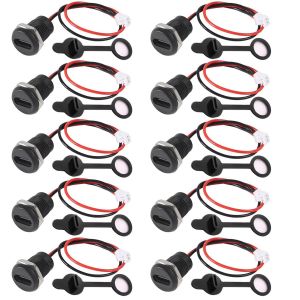 JGD-10PCS USB-C USB Type C C&acirc;ble d'extension 2 pin 2.0mm USB Type C souder connecteur connecteur femelle USB C &agrave; montage sur panneau port de charge rapide USB C - Neuf