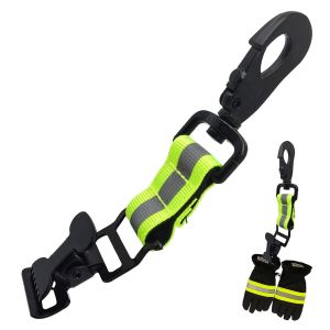 Clip pour gants de pompier - clip simple - clip pour gants de travail avec mousqueton - support pour gants avec forte traction crocodile - pour accrocher des gants, des serviettes, des casques - Neuf