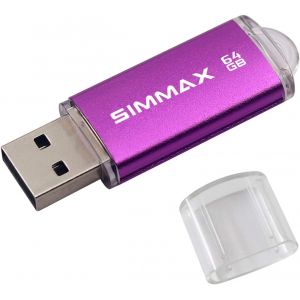 MAX Clé USB 64 Go Mémoire Stick USB 2.0 Flash Drive Stockage Disque Pendrive (64Go Violet) - Neuf