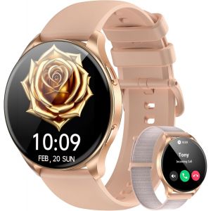 Montre Connectée Femmes Hommes, Écran Amoled 1,43"", Montre De Fitness Avec Fonction Téléphone, Passer/Recevoir Des Appels, Moniteur De Fréquence Cardiaque Et De Sommeil, Pour Android Et Ios[Z282] - Neuf