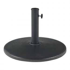 Pied De Parasol Jardin Ext&eacute;rieur 50 X 6 Cm B&eacute;ton Noir Helloshop26 03_0010251 - Neuf