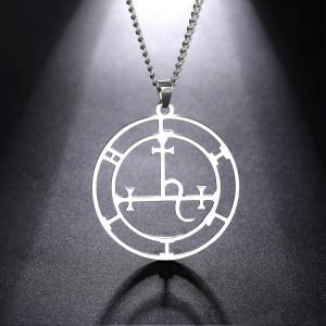 Dawapara Lilith Sigil Pendentif Collier Amulette Païenne Mythologie En Acier Inoxydable Wiccan Bijoux Sorcellerie Cadeau Magique - Neuf