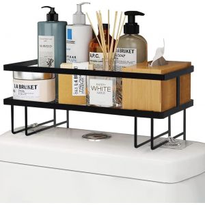 &Eacute;tag&egrave;re de Salle de Bain sur les Toilettes. Organisateur sur la Base Adh&eacute;sive WC avec Crochets pour Accrocher des &Eacute;ponges ou des Pinceaux. Ballade de Toilette pour Stocker des Accessoires de Bain - Neuf