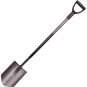 Bêche à Pointe Professionnelle en Acier au Bore Trempé-124 cm-Bêche de Jardin Renforcée avec Lame Pointue à Finition Martelée-Pelle de Jardinage à Bord Pointu-Fabriquée en UE - Neuf