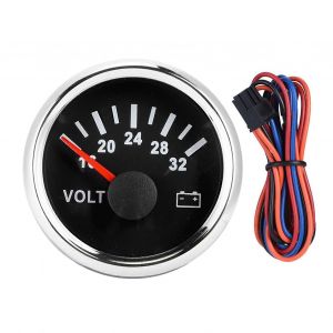 52mm / 2in 18-32V Voltm&egrave;tre R&eacute;tro&eacute;clairage Rouge 9-32V Tension de fonctionnement pour bateau voiture camion moto ATV - Neuf