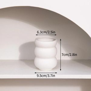 Vase En C&eacute;ramique Nordique Blanc,Mini Pot De Fleur,Bouteille De Plantes Modernes,Arrangement Floral D&eacute;coratif,Vases D'exposition,D&eacute;coration De Table Pour La Maison.A9. - Neuf