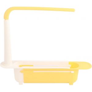 Sjzg-Support De Rangement Pour &Eacute;vier T&eacute;lescopique Organisateur D'&eacute;vier De Grande Capacit&eacute; R&eacute;glable Pour &Eacute;vier De Cuisine (Jaune) - Neuf