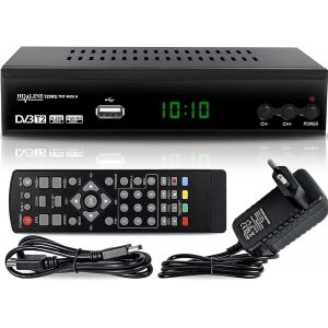 MEVRONISSHOP-HD-Line Tempo 4000 Decodeur TNT HD pour TV/Full HD Decodeurs TNT Peritel/HDMI D&eacute;codeur, Demodulateur, Recepteur, Boitier, Adaptateur HEVC, Tuner, Noir, tmp4000 - Neuf