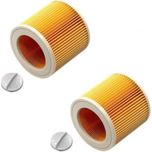 Lot de 2 filtres de rechange pour aspirateurs eau et poussi&egrave;re Karcher WD2, WD3, WD3P, MV2, MV3, WD 2200, SE 4001, r&eacute;f&eacute;rence 64145520-sfygv - Neuf