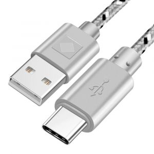Eskal-Câble Usb Type C En Nylon Tressé, 1m, 2m, 3m, Diviseur De Données, Charge Rapide, Pour Samsung S9 S10 Xiaomi Mi9 Mi8 Huawei,White,0.5m - Neuf
