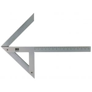 Equerre &agrave; centrer de pr&eacute;cision en acier au carbone finition chrome satin&eacute; 150x130 mm MIB HZ150130 - Neuf