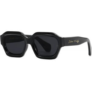 Lunettes De Soleil Homme Femme À La Rétro Mode Épais Hexagone Cadre Orange 80s Lunettes - Neuf