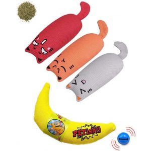 Letnerny-Petish Cat Toy Set 4 Pièces Cat Toy With Catnip Cat Cushion With Catnip Toy For Cats Mint Cushion Cat Toy Self-Employment - Neuf