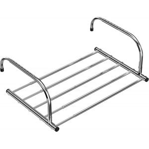 KGABERY-Étendoir À Linge Pliable,Acier Inoxydable Seche Linge Etendoir,Séchoir À Linge D'Intérieur,Séchoirs À Linge D'Étendage Télescopique,(Longueur: 42-66 Cm) Pour Balcon Accrocher - Neuf