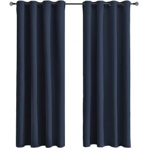 ERYI-Rideau Occultant Rideau De Chambre À Coucher Avec ?illets,1 Pièce (Bleu Marine,100 X 150 Cm) - Neuf