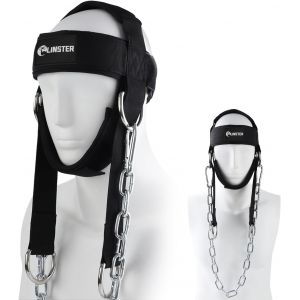 Asas-Harnais De Tete,Constructeur De Cou Rembourré De 5 Mm Et Chaîne En Acier Réglable,Gym Head Harness Entraînement Anneaux En D,Pour La Musculation,Le Fitness,L'haltérophilie - Neuf