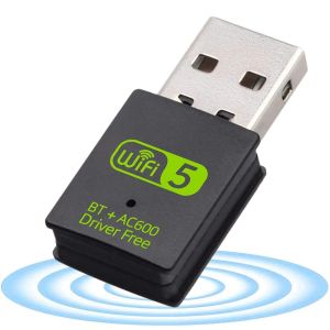 Adaptateur USB WiFi Bluetooth 600Mbps Mini Cl&eacute; WiFi Dongle Double Bande 2.4/5.8 GHz sans Fil Adaptateur R&eacute;seau Carte WiFi pour Portable PC de Bureau Compatible avec Windows 7/8 / 8.1/10 - Neuf