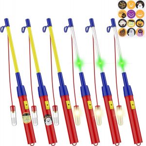 KALANKA-6PCS Bâton de Lanterne Électrique 30cm pour Saint-Martin, Bâtons de Lanterne avec LED, Lampe Électronique pour Costumes d'halloween Fêtes Costumées d'enfants Défilés de la Saint-Martin - Neuf