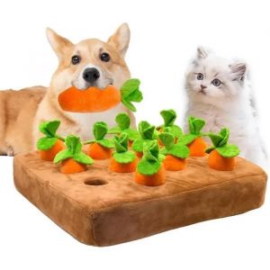 Tapis De Fouille Chien, Snuffle Mat Carotte Pour Chien Ou Chat, Multifonction Gamelle Chien Jouet Chien - Neuf