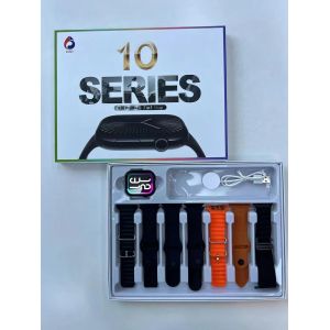 S30Promax Montre Intelligente S&eacute;rie 10 &Eacute;cran Infinie Version 7 + 1 Sangles Plus R&eacute;cent Sport Smartwatch Bluetooth Appel T&eacute;l&eacute;phonique Bracelets Intelligents.Black.Series 10 - Neuf