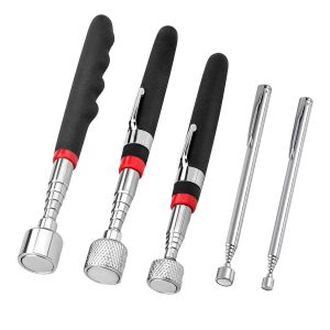 KALANKA-5 Pcs Tiges T&eacute;lescopiques Magn&eacute;tique, Acier Inoxydable Aimant Telescopique, Outil Ramassage Magn&eacute;tique pour Cl&eacute;s Pinces Vis &Eacute;crous Boulons, 1,5 LB 3 LB 10 LB 15 LB 20 LB - Neuf