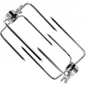 KALANKA-Lot de 2 fourchettes de r&ocirc;tisserie en acier inoxydable pour barbecue &agrave; viande robustes compatibles avec tiges carr&eacute;es de 0,9 cm et 1,6 cm, parfaites pour les pique-niques en plein air, le cam - Neuf