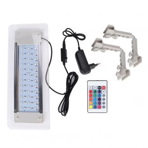 Hjlian Lampe Led Rvb Pour Aquarium, Eclairage A Pince Pour Plantes Aquatiques, 100-240 V (Prise Ue Hl-380b) - Neuf
