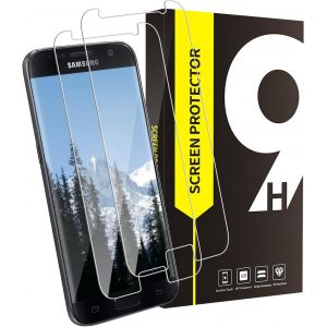 Kal-Lot De 2 Films De Protection D'écran En Verre Blindé Pour Samsung Galaxy S7, Dureté 9h, Ultra Transparent, Anti-Rayures, Bord 2,5d, Installation Facile Pour Samsung S7 - Neuf