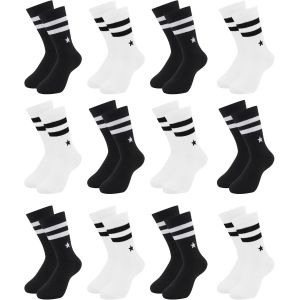 Chaussettes Enfants Garçons Filles Chaussettes De Sport Football Coton Unisexe Chaussettes Colorées Chaussettes De Compression Enfants Respirantes Chaussettes De Tennis 12 Paires.[C1424] - Neuf