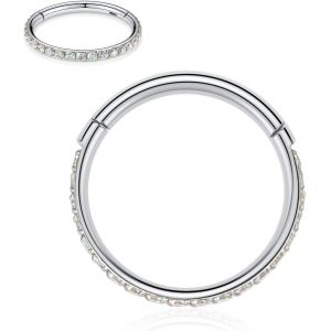 Kal-Piercings En Acier Chirurgical 316l Et Oxyde De Zirconium Pour Oreille Et Nez - Calibres 20, 18, 16, 14 - Anneaux Pour Homme Et Femme - Neuf