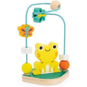 ChenQuanSarl-Looping Grenouille Tropik - Jouet D'Eveil En Bois - Looping Et Empilable - Jouet Educatif Motricité Fine - Certifié Fsc - Peinture À L'Eau - Dès 1 An, J08275 - Neuf