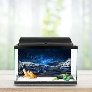 Adhésif Pvc Aquarium Aquarium Fond Affiche Décoration Papier Poussière D'étoile (122 * 50cm) - Neuf
