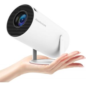 Mini Projecteur Portable,Wifi6 Bt 5.0 Android 11.0,Vidéo 4K 1080P,Projecteur De Film Avec Correction Trapézoïdale Horizontale Et Rotation À 180° Compatible Avec Les Téléphones - Neuf