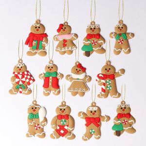 Pack de 12 bonhomme de pain d'&eacute;pice Ornements pour Arbres de No&euml;l Decorat - Neuf