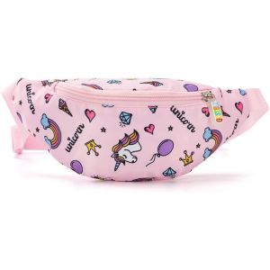 SJZG-Sac Banane Enfant, Joli Sac Banane Licorne, Sac De Poitrine Pour Enfants Enfants Grils Gar&ccedil;ons Course Randonn&eacute;e Voyage Sports(Rose) - Neuf